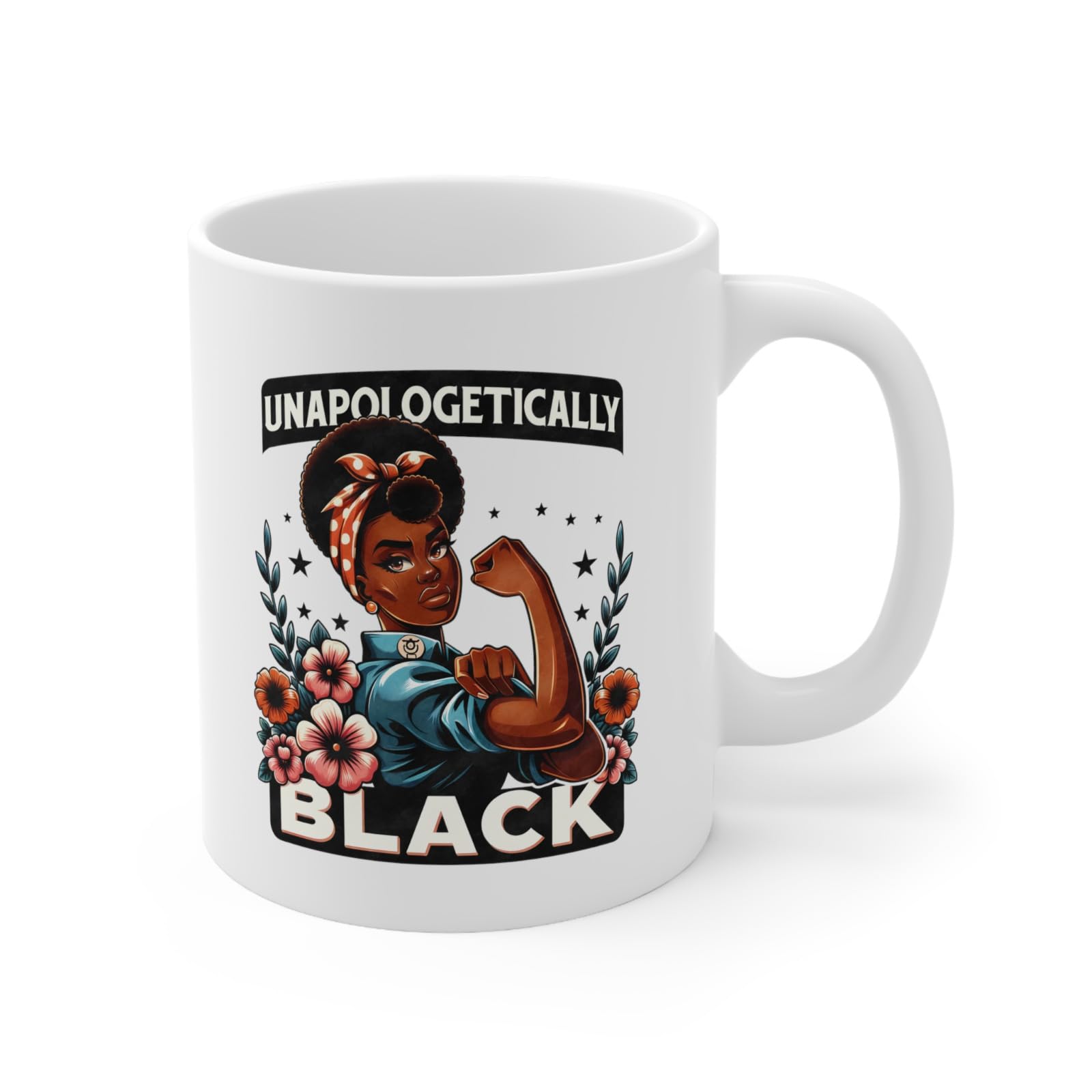 Black History Mug Strong African American Woman BLM Coffee Tea Cup 11 oz Printed Coffee and Tea Ceramic Mug- 320 ML Ceramic Coffee Mug 1409