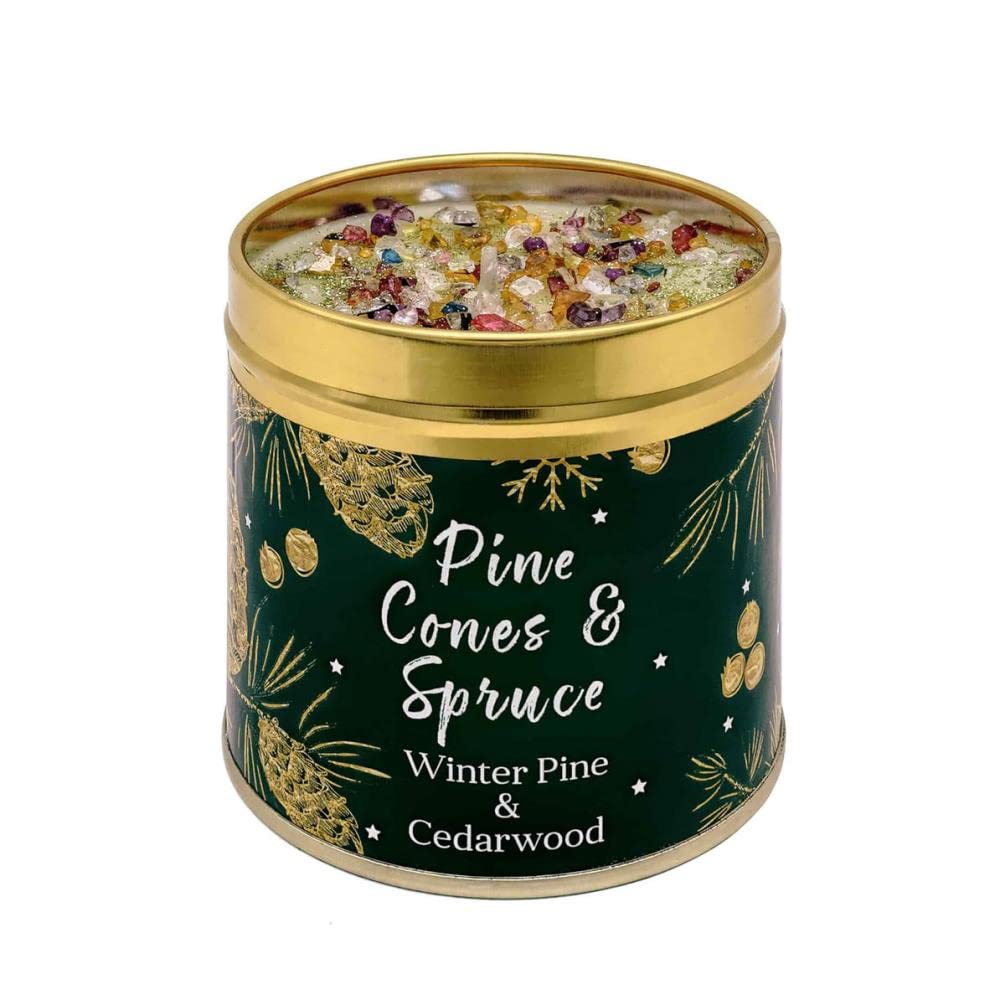 Best Kept Secrets Green Pine Cones & Spruce Elegance Tin Candle