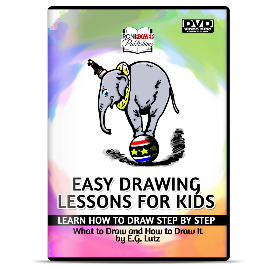Ironpower Publishing Learn How to Draw Step by Step - Easy Drawing Lessons for Kids - Beginners Level DVD Video Tutorial by E.G. Lutz