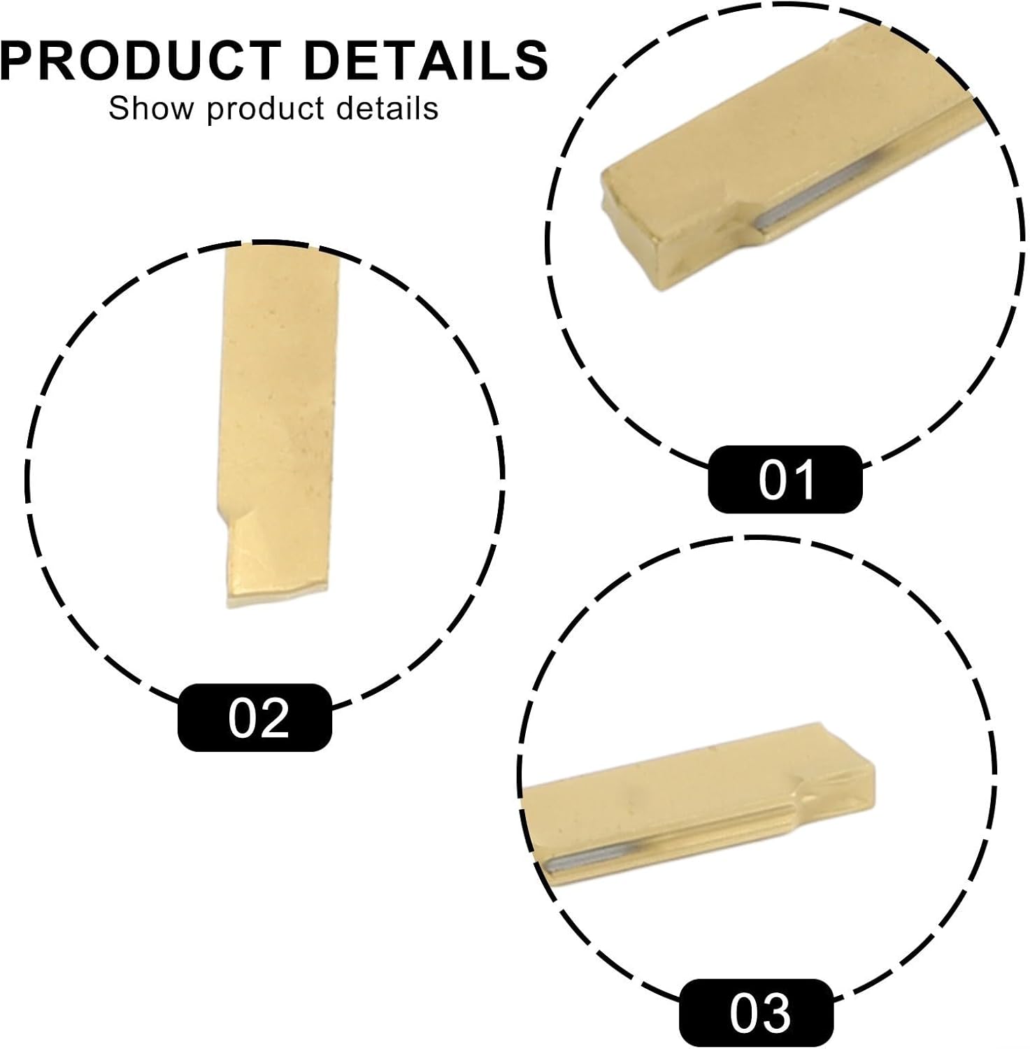 10 pcs MGMN200-G 2mm Carbide Inserts for Grooving and Parting Off Tools, Gold Coated KDC Material, 16x3x2mm Metal Cutting Tips for Steel, Cast Iron, Stainless Steel and Aluminum