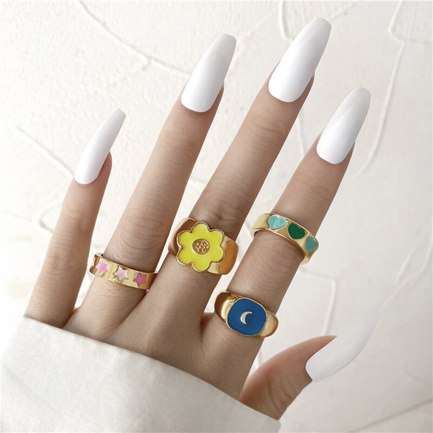 Contemporary Stackable Rings Set of 4