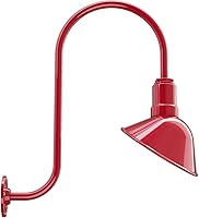 Vista 47 de Steel Lighting Co. Luz de Letrero de Tienda Venice para Pared de Acento de Restaurante Exterior Cúpula de 9 pulgadas Brazo Recto de 6 pulgadas