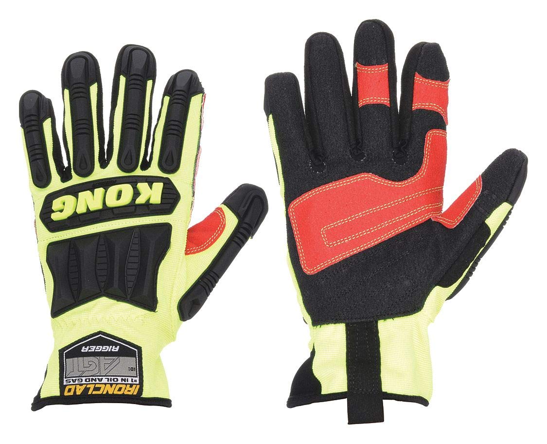 Rigger Gloves, Hi-Vis Yellow, 3XL, PR