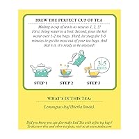 Vista 5 de Tadin Lemongrass - Té de hierbas sin cafeína. 24 bolsas de té. 0.84 oz. Paquete de 2