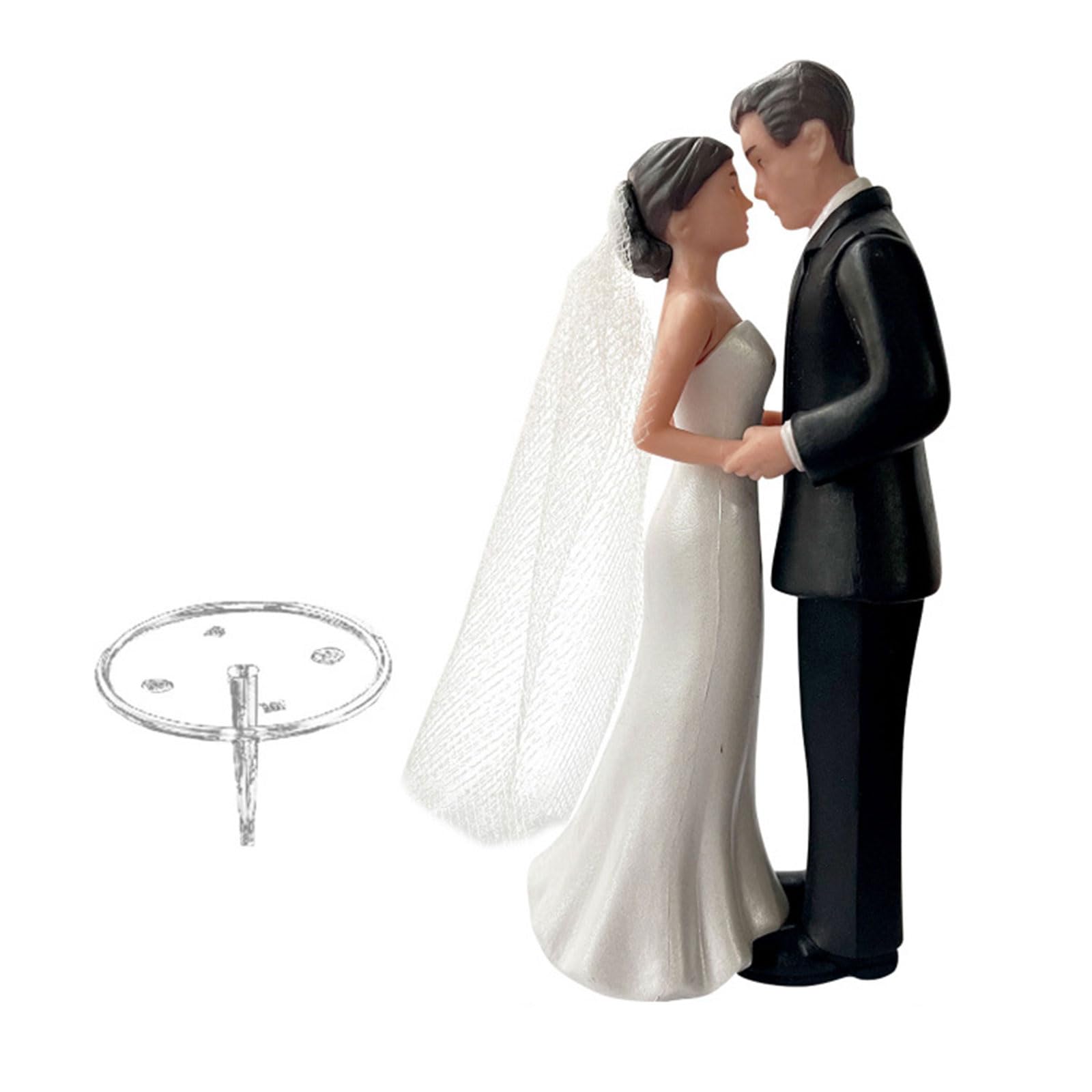 Kalttoy Bridal and Groom Cake Top Couple Figure Wedding Cake Decoration for Engagements Reception Table Centerpieces Wedding Leader