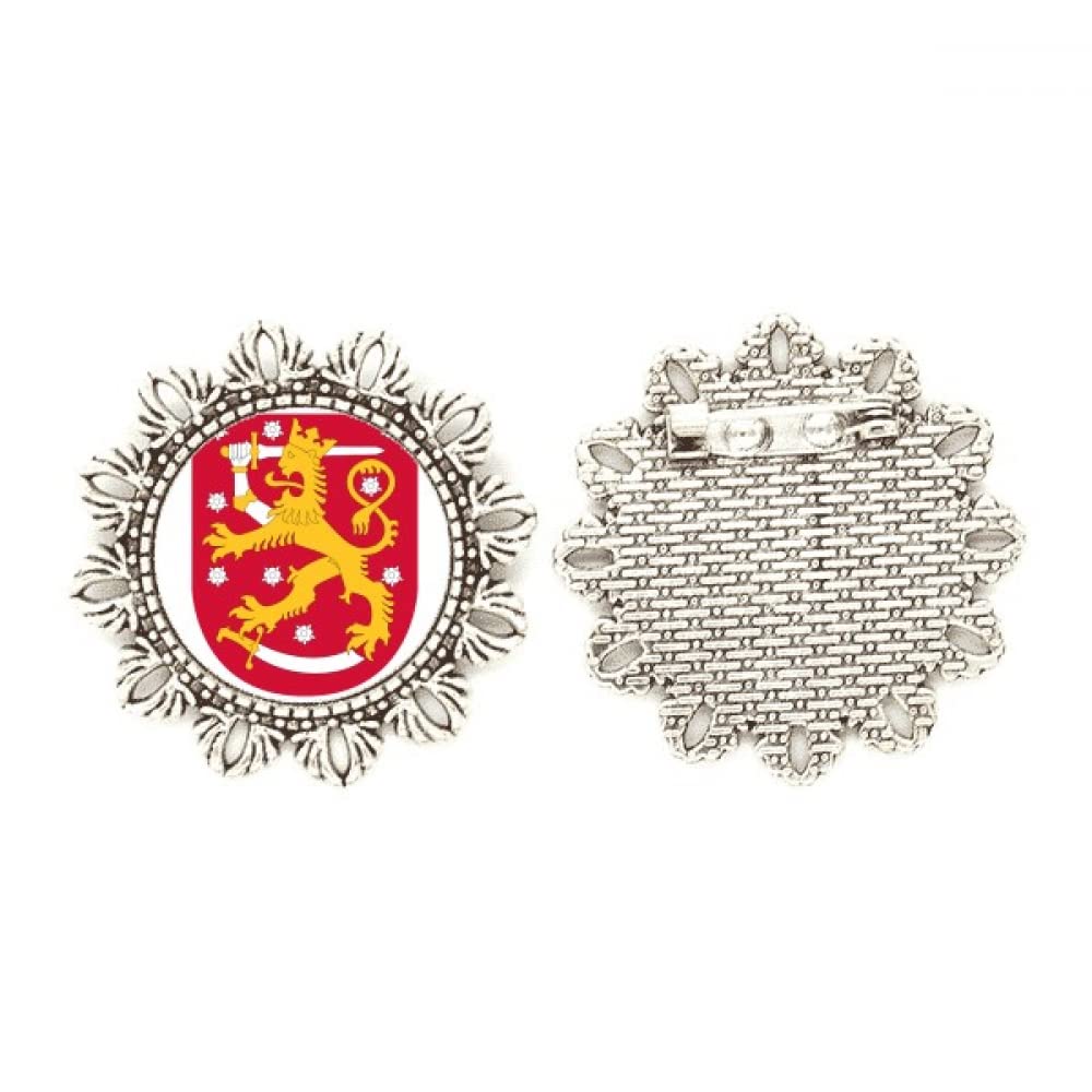 Broche de Finlandia mediano tipo gancho pin peche con emblema nacional 4