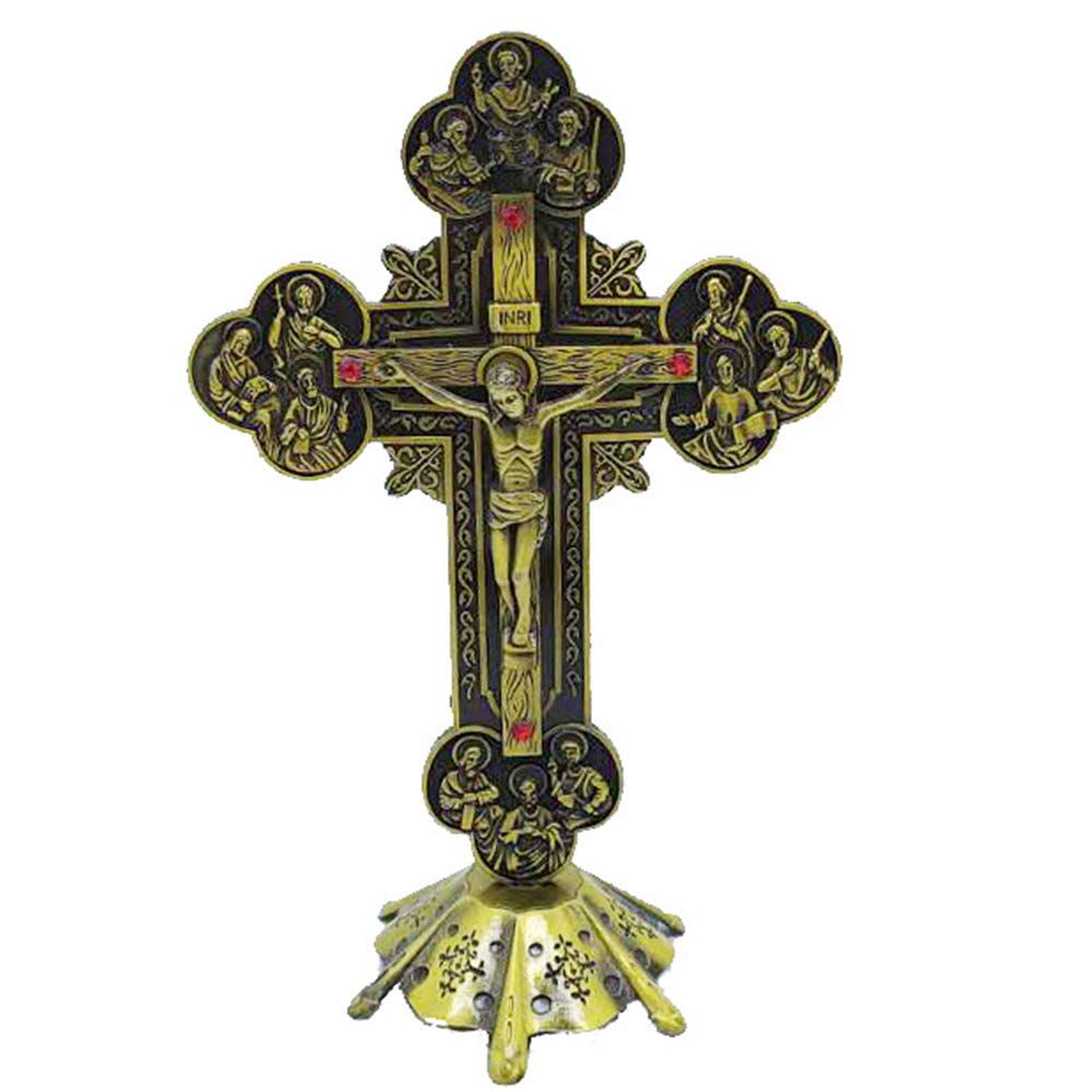 zhaoxing Religious Gifts Jesus Christ on Cross Statue Tabletop Crucifix Cross Home Decor