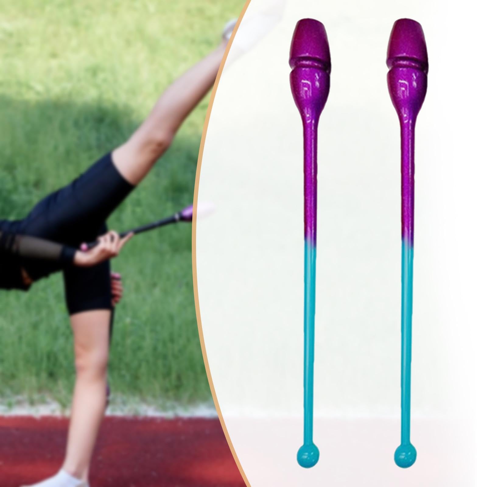 Qianly 2 Pezzi Clave Ginnastica Ritmica Collegabili Bastoncini Danza Attrezzi Allenamento Pp Leggero Pratici Facili Controllo Adatti a Spettacolo Gara E Casa