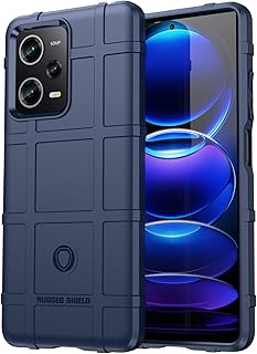Capa para celular Xiaomi Redmi Note 12 Pro Rugged Slim com grau militar à prova de choque e proteção de câmera -Azul