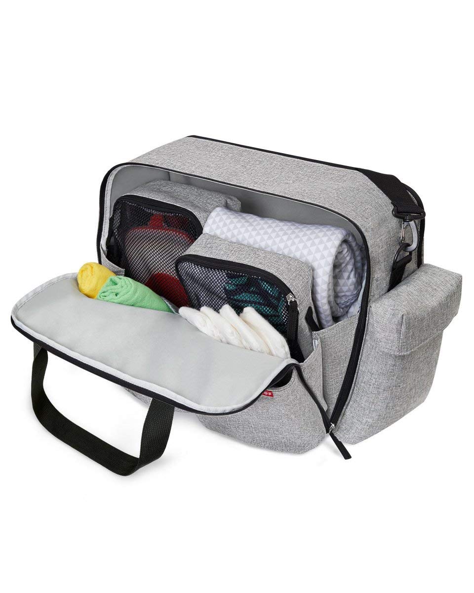 Skip Hop Duo Sac à langer pour le week-end avec matelas à langer Gris