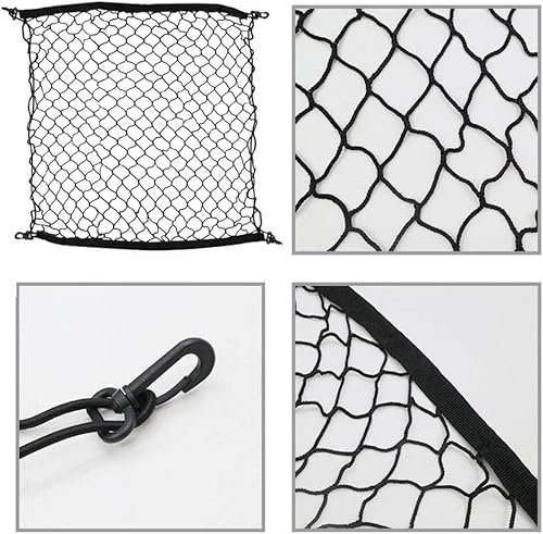 Miniatura 7 de Red de 27.6 in x27.6 in, 4 ganchos para maletero de coche, organizador de malla de almacenamiento, para Volvo S60 XC90 V40 V50 V60 S90 V90 XC60 XC40