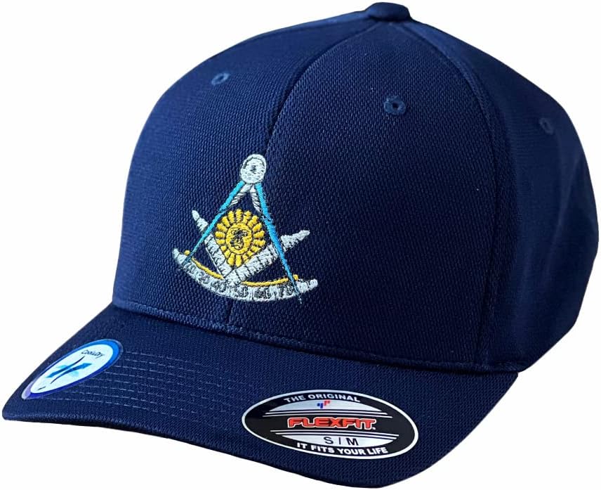 Blue and Gold Past Master Masonic Adult Cool & Dry Sport Hat