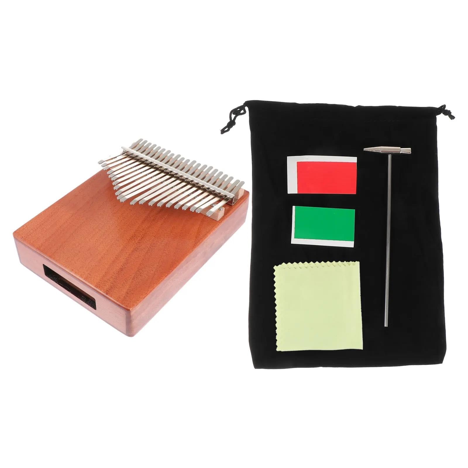 1 Przenośny Zestaw Kalimba 21 Nutowy Z Pianinem Kciukowym Drewniany Kalimba