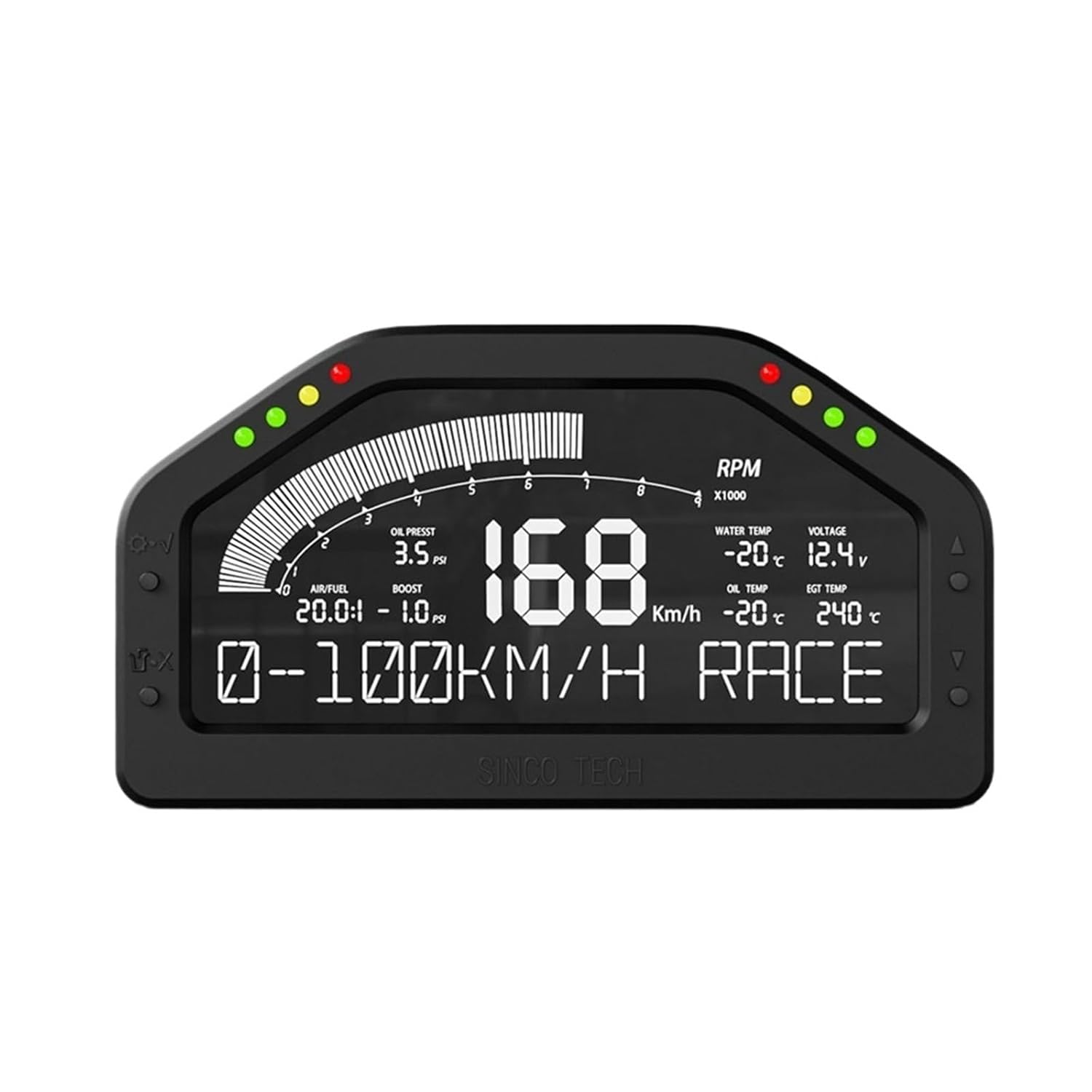 11 in 1 Rally 7 Colors Car Race Dash Dashboard Digital Display Gauge Waterproof Car Meter Full Sensor Kit Tachometer DO926
