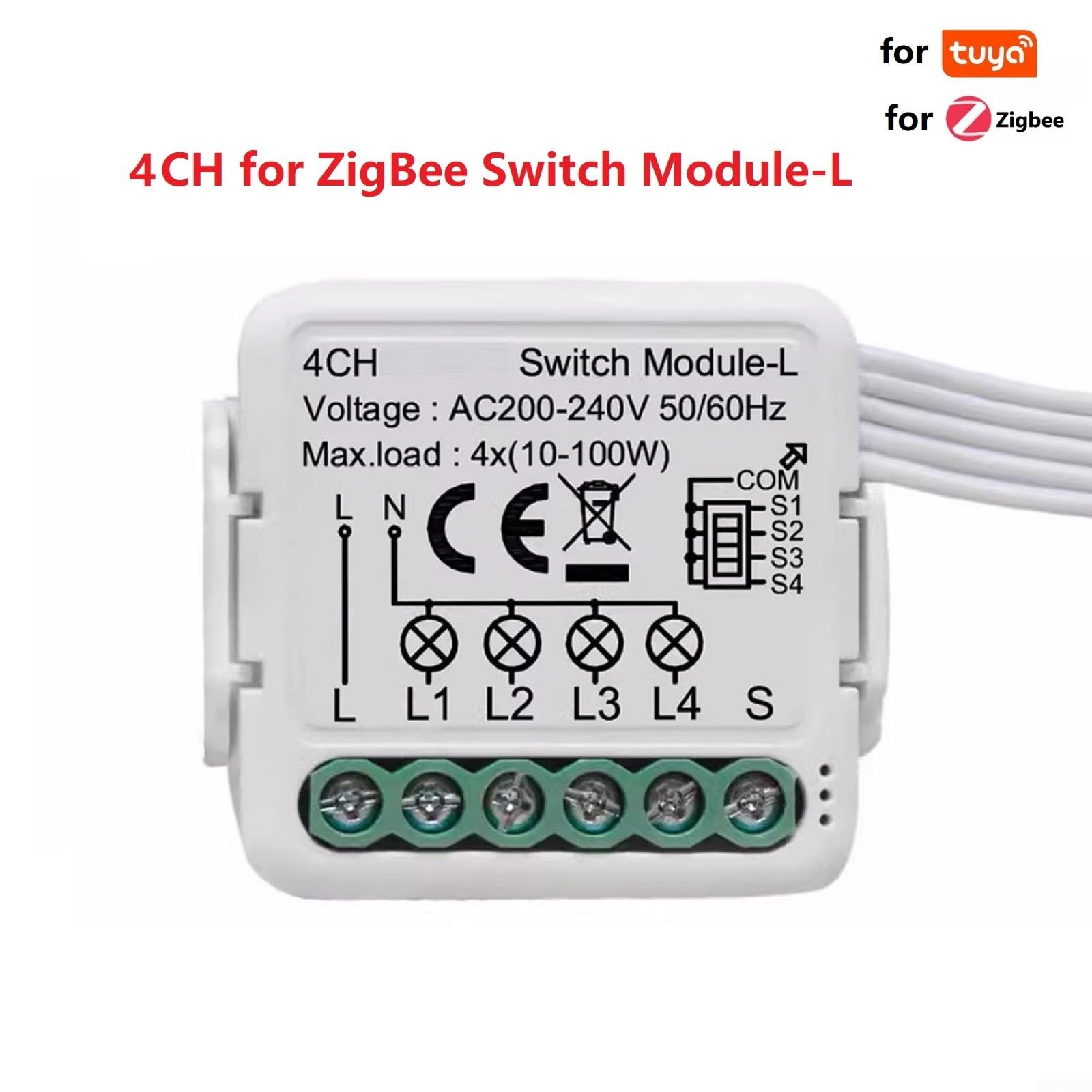 Mini DIY para Tuya para módulo de interruptor de luz inteligente ZigBee, módulo de interruptor de luz inteligente de 230 V, control inalámbrico, integración de asistente de voz, fácil instalación con