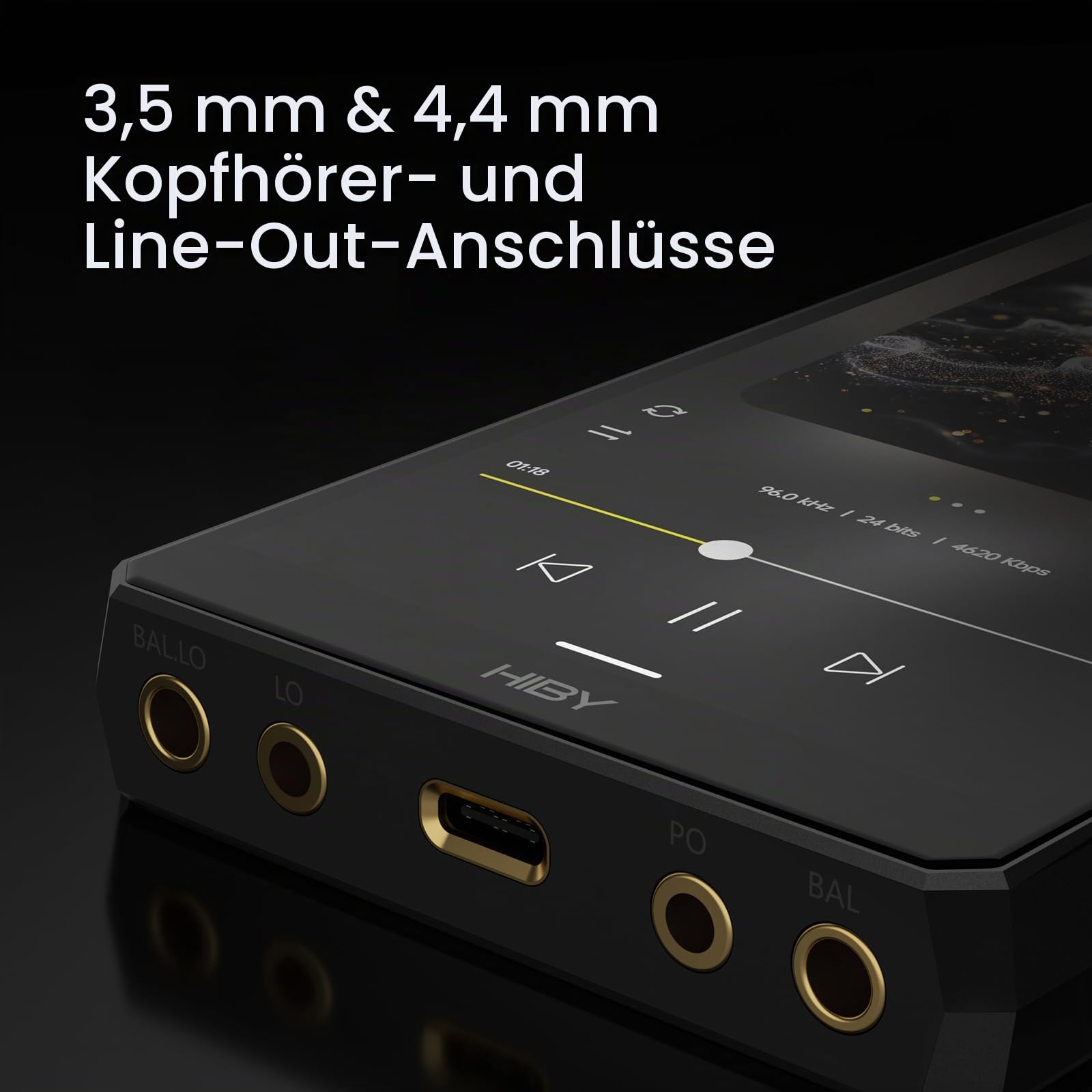 HiBy R6III 2025 DAP-Player, hochauflösender Audio-MP3-Player mit Klasse A & AB Amp/Android 12/Bluetooth 5.0/WiFi/64G + 2 TB erweiterbarer Speicher