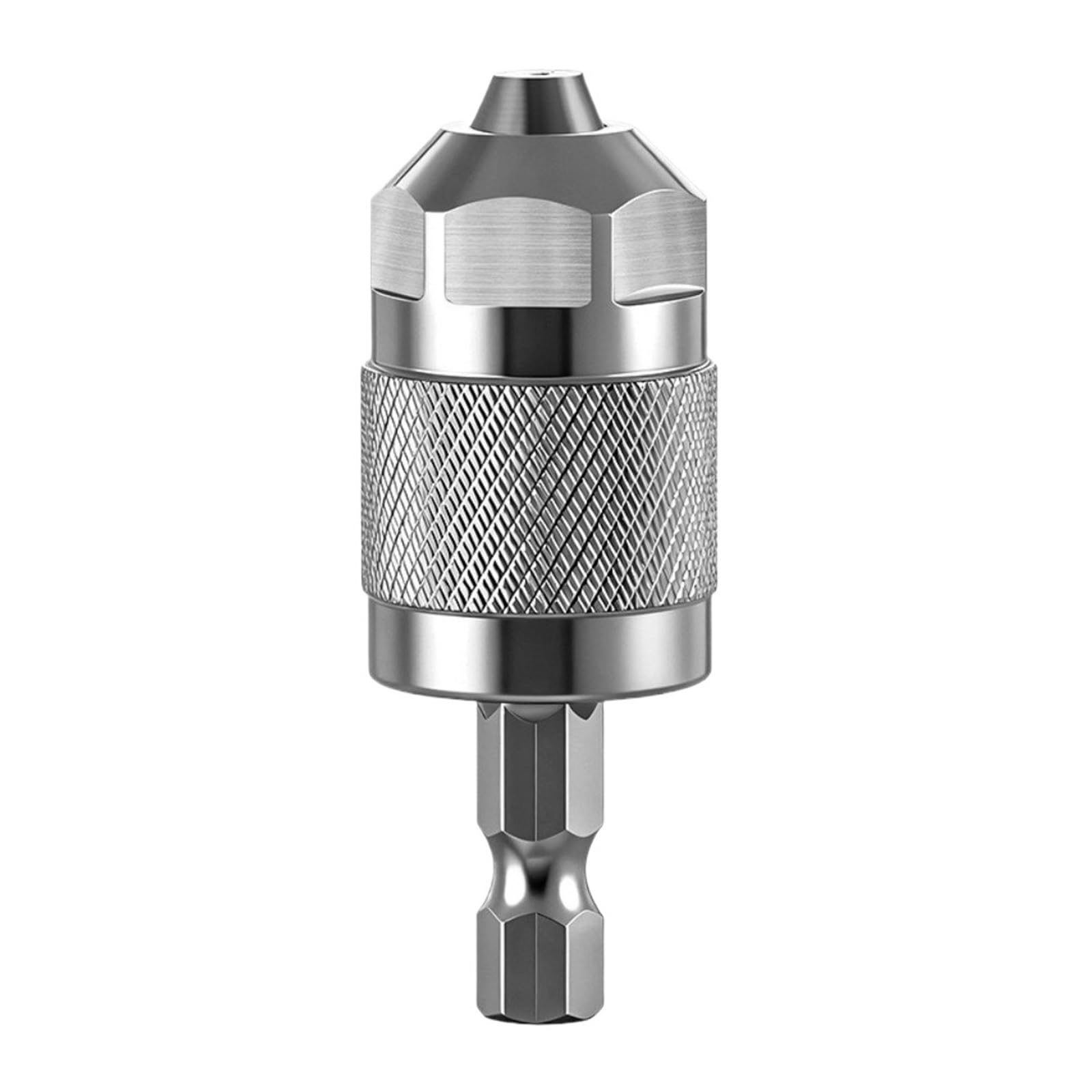 Adaptador de mandril autoajustable 1/4 para usar brocas redondas en atornilladores de impacto