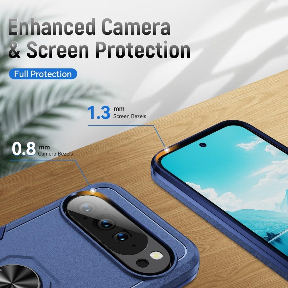 Compatible avec Google Pixel 8A (couleur : noir) coque de support en silicone rigide antichoc