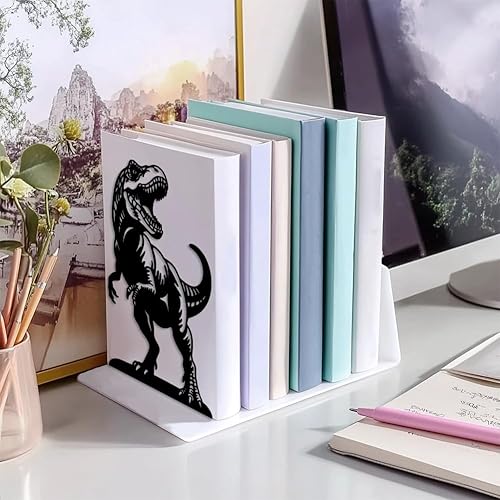 Miniatura 38 de Peacoblue Sujetalibros de metal para estantes, soportes de libro modernos y decorativos resistentes para estudio, oficina, escritorio, estante,