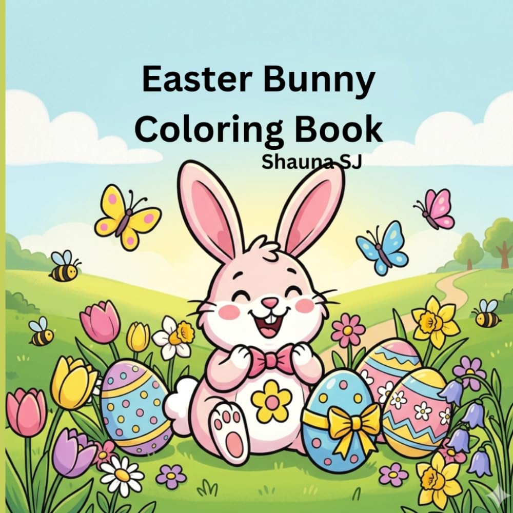 Easter Bunny Coloring Book: Cute and Simple Easter Eggs, Bunnies, and Spring Fun for Little Kids