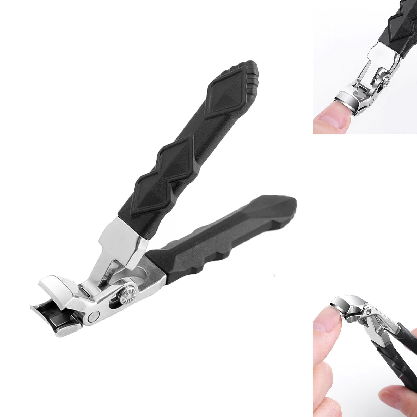 Clipmaster Pro - Cortaúñas para los pies, cortaúñas Out Fany Clipmaster Pro, cortaúñas grandes en ángulo para personas mayores, uñas gruesas con amplia apertura (A)