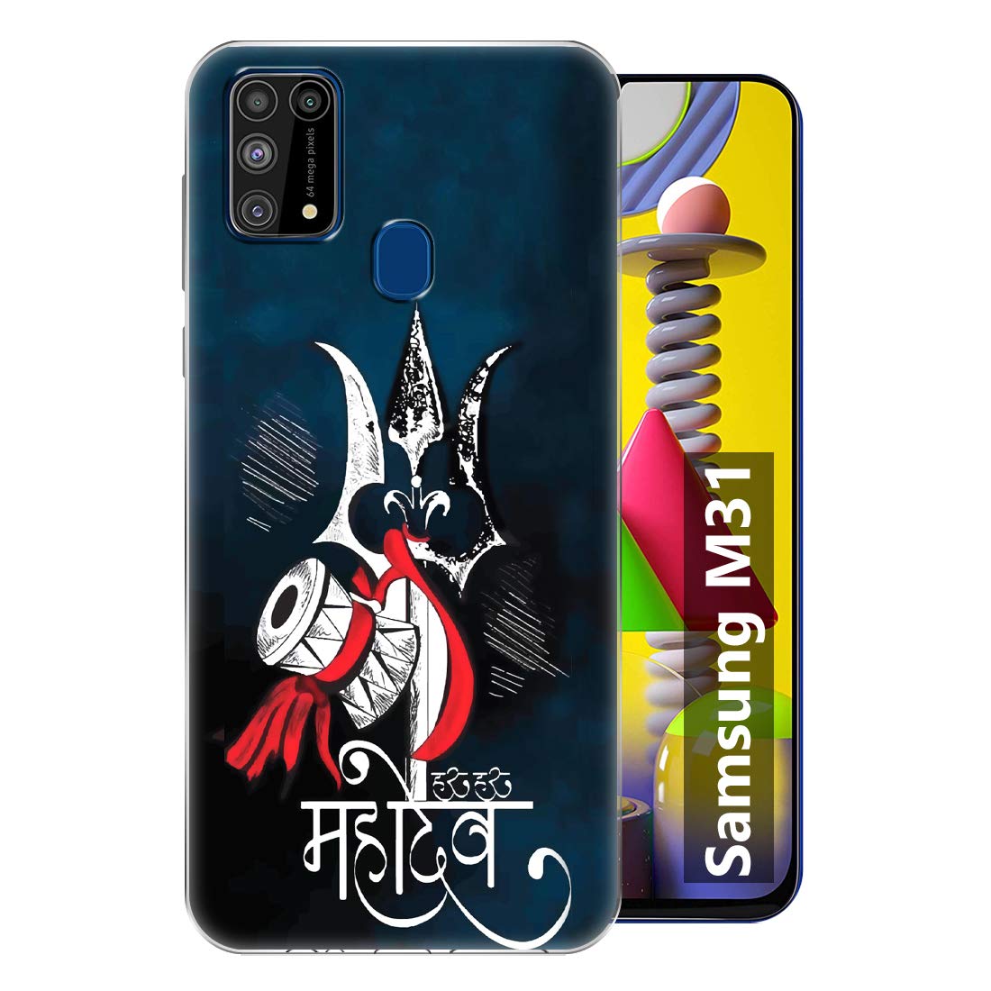 Fashionury Mahadevs Trishul and Damru Designer Printed Silicone Mobile Back Cover for Samsung Galaxy M31 / Samsung Galaxy F41 Back Case (Slim Fit, Durable, Multicolor) (B08766MZBY) Amazon Price History, Amazon Price Tracker