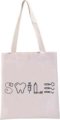 G2TUP Dentists Smile Handbag Dental Assistant Tote Bag Dental Hygienist Graduation Gift