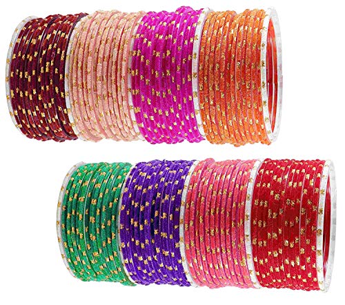 Image of NMII Glass with Plain and Simple Design Glossy Finished Fancy Bangle Set For Women and Girls | Glass Bangles | Stylish Women's Bangles