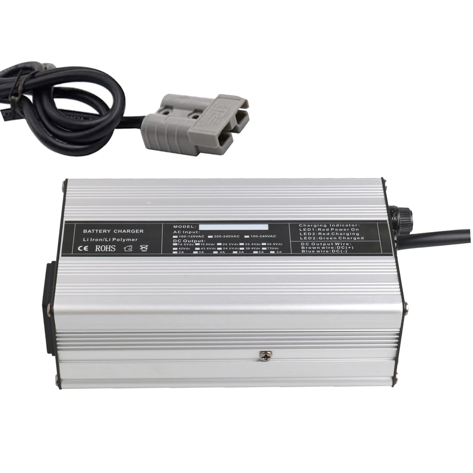 Chargeur de Batteries au Plomb 240W 36V 5A Chargeur de Batterie de voiturette de Golf 36 Volts Chargeur de Chariot élévateur électrique 4 à 6 Heures de Charge complète,11#