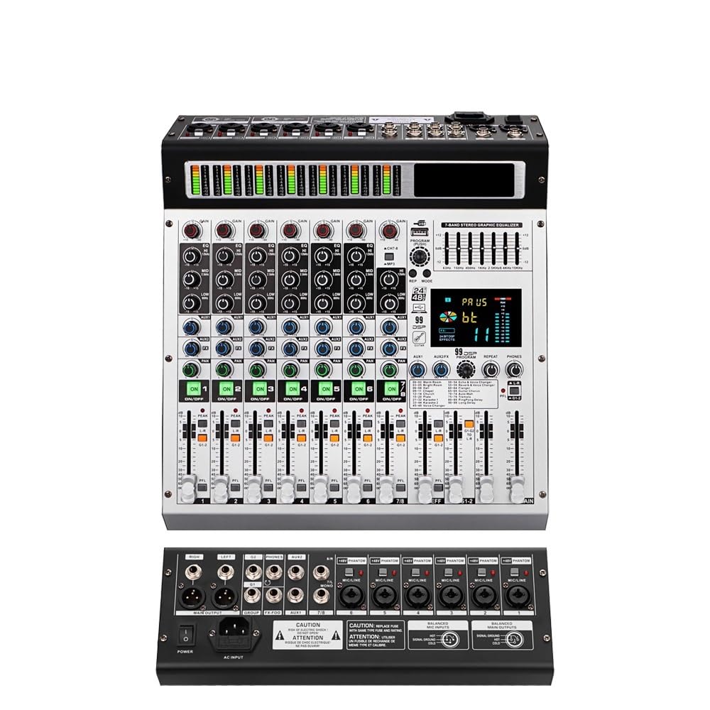 Mesa Mezclas DJ, Mezclador Mezclador profesional 99 DSP Consola de efectos digitales Mezclador DJ Consola mezcladora(12channel)