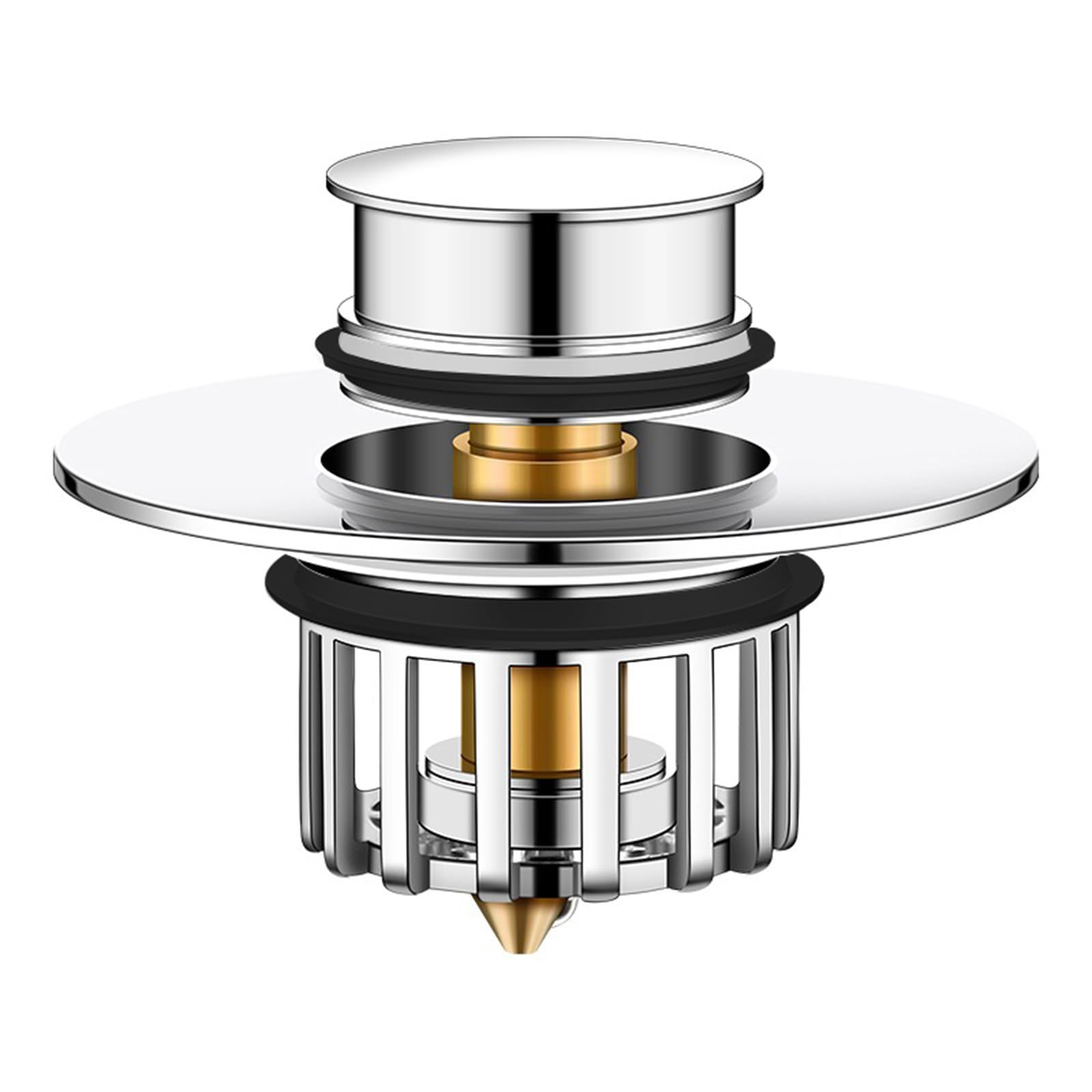 Multifunction Bathtubs Drain Plug & Hair Trap Popup Styles Efficient Bathtubs Drain Stopper & Hair Catcher for Household