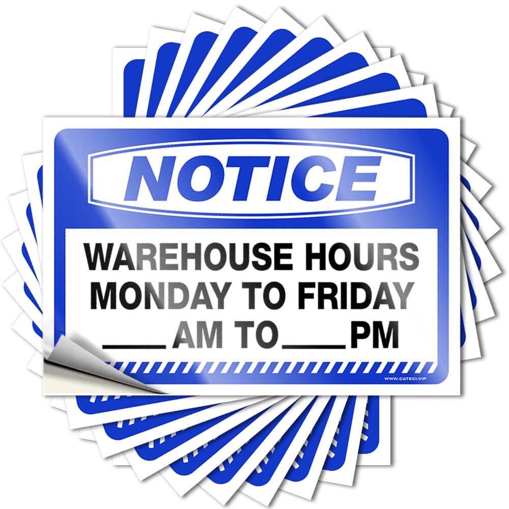 Coffee, Decals Garage Notice Warehouse Hours Monday to Friday_ Am | Layered Funny Office Decor(8X12CM)