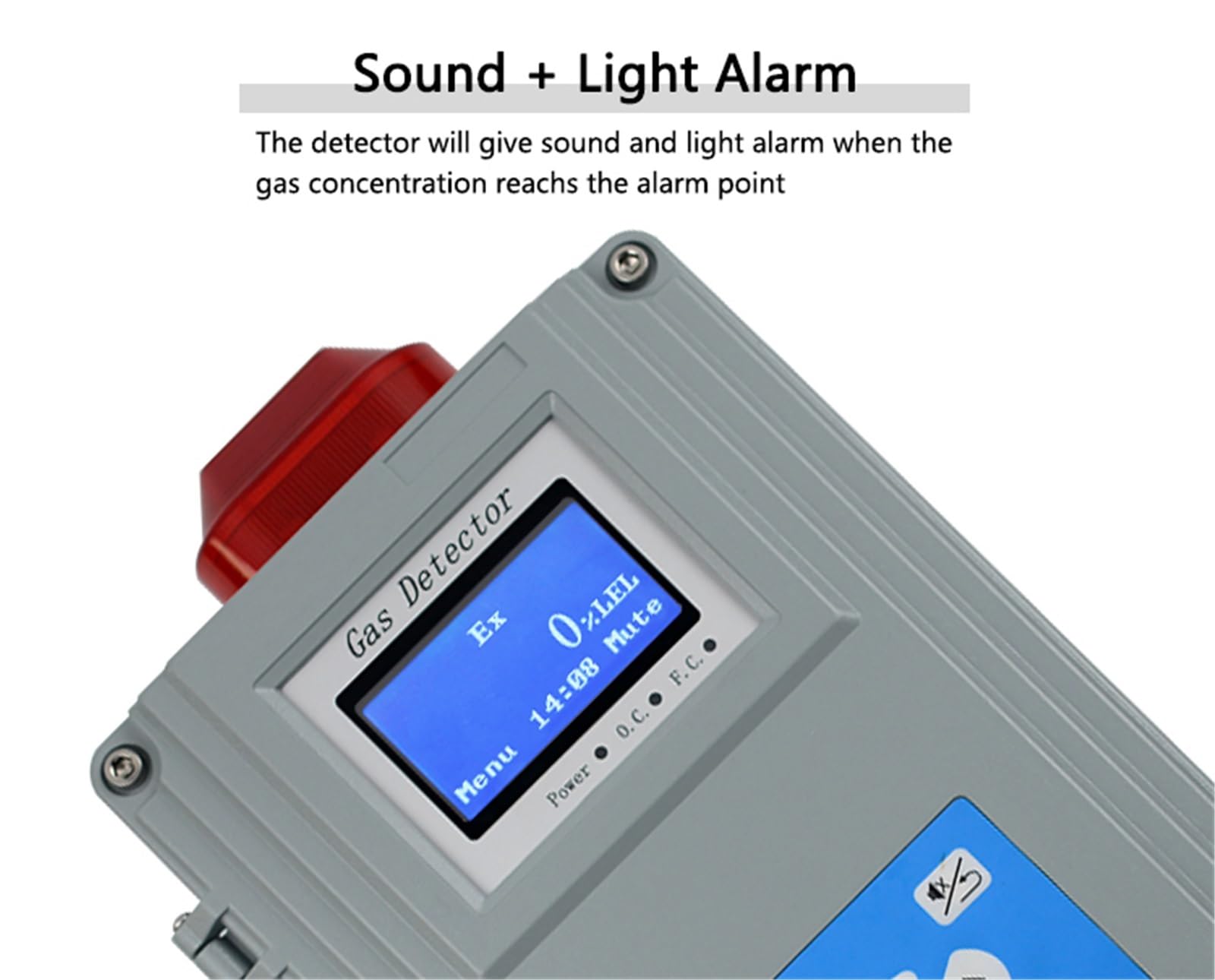 Food Disinfection Use Ozone Gas Detector with Alarm Light(0.1ppm,0-100ppm)