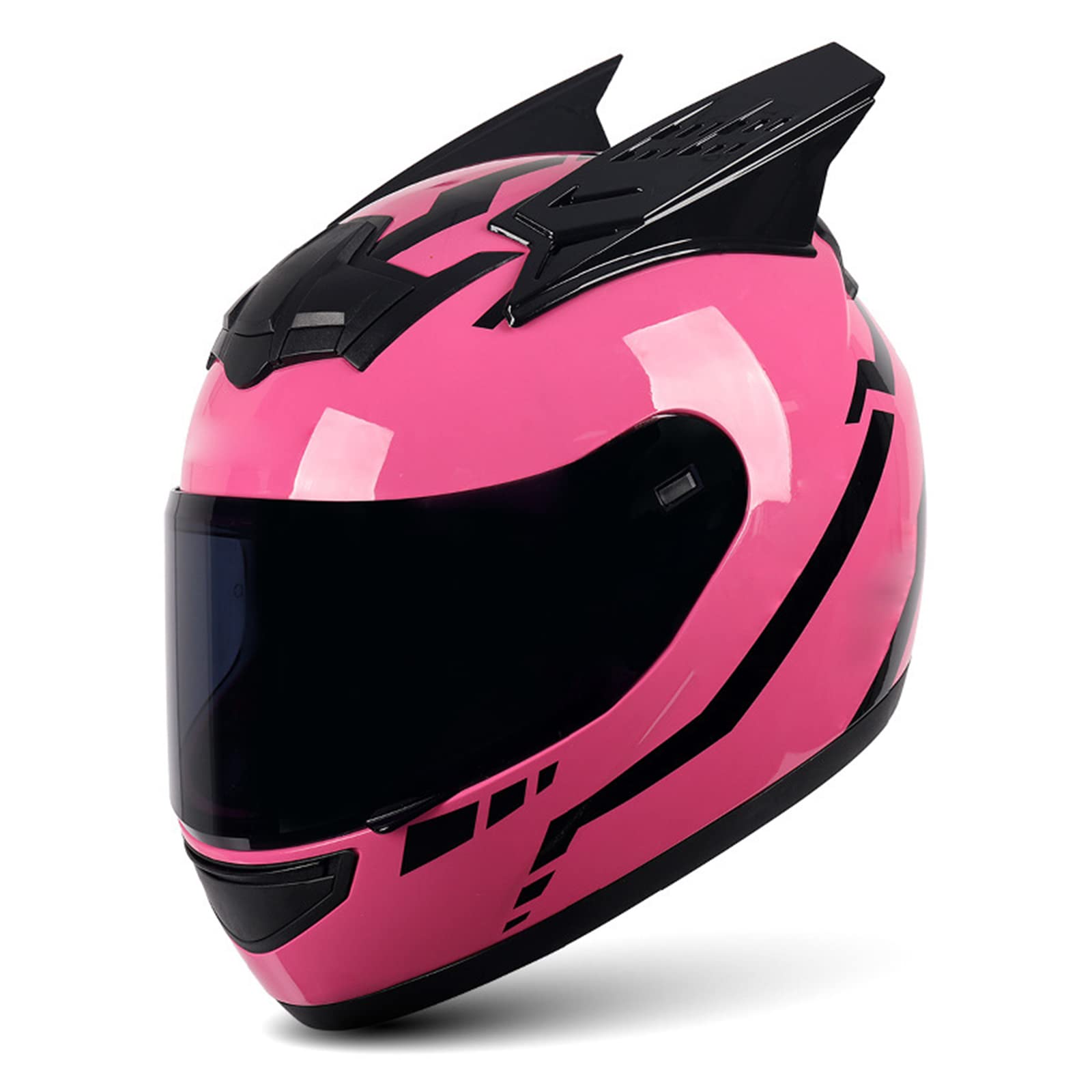 Unisex-Adult Full Face Motorcycle Helmet, Cat Ears Motocross Helmets DOT Certification Standard Full Face Motorcycle Helmet with Flip Up Visors Dirt Bike Helmet Adult Unisex, for All Seasons : כלי רכב