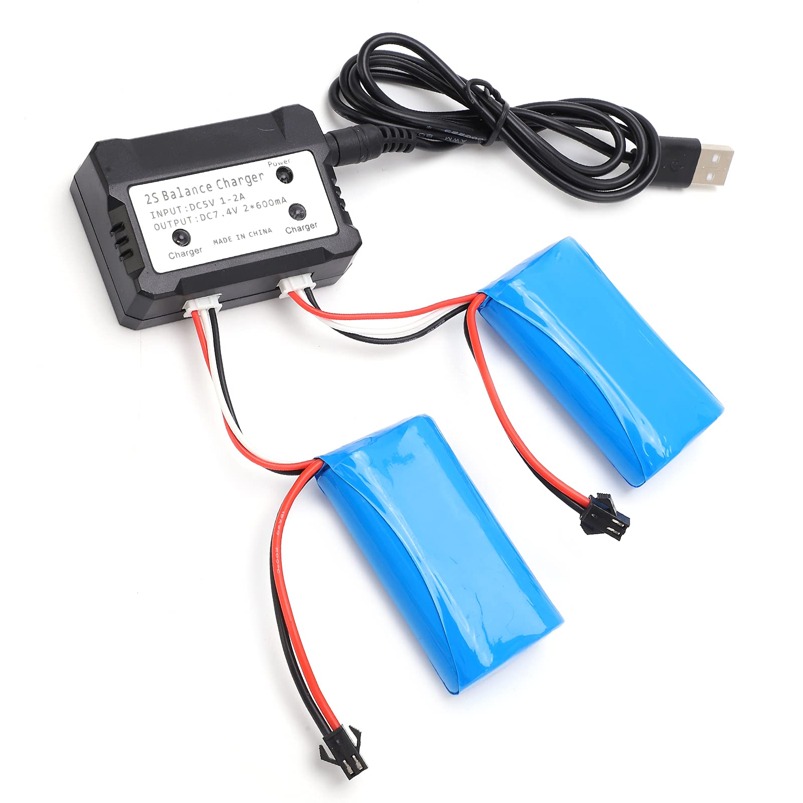 2 Pièces Batteries Au Lithium 7.4V 1700Mah Pour Voitures Rc