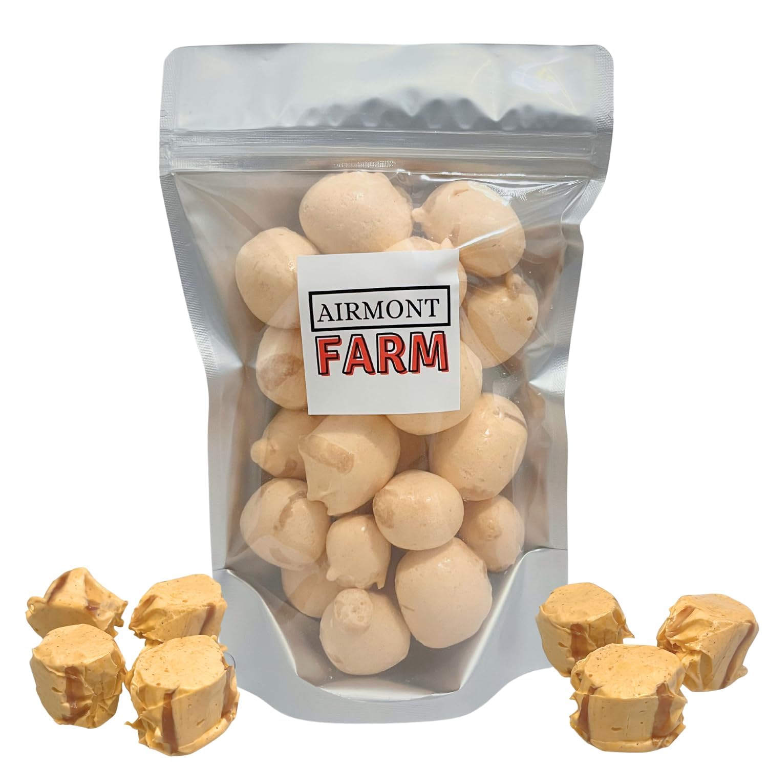 Freeze-Dried Candy Salt Water Taffy 2 oz - Cut To Bite Sized Pieces - Ships In Box - Deliciously Crunchy, Intense Flavor, Lightweight Snack (Pumpkin Pie)