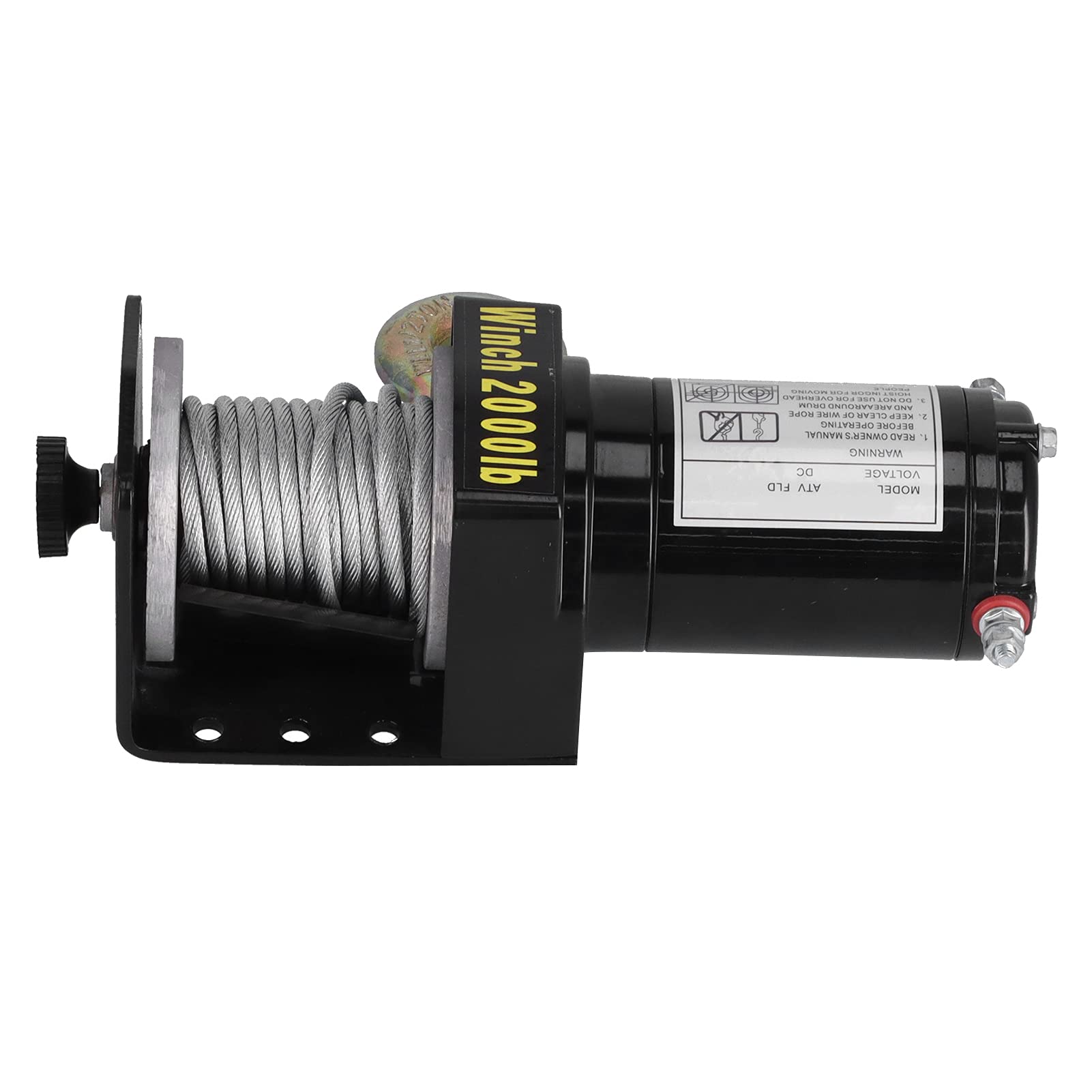 Cabrestante eléctrico Respicefinem de 12V para vehículos, cabrestante eléctrico de 2000LB CC con Cuerda de 6 Metros, Velocidad de línea rápida para recuperación Todoterreno de