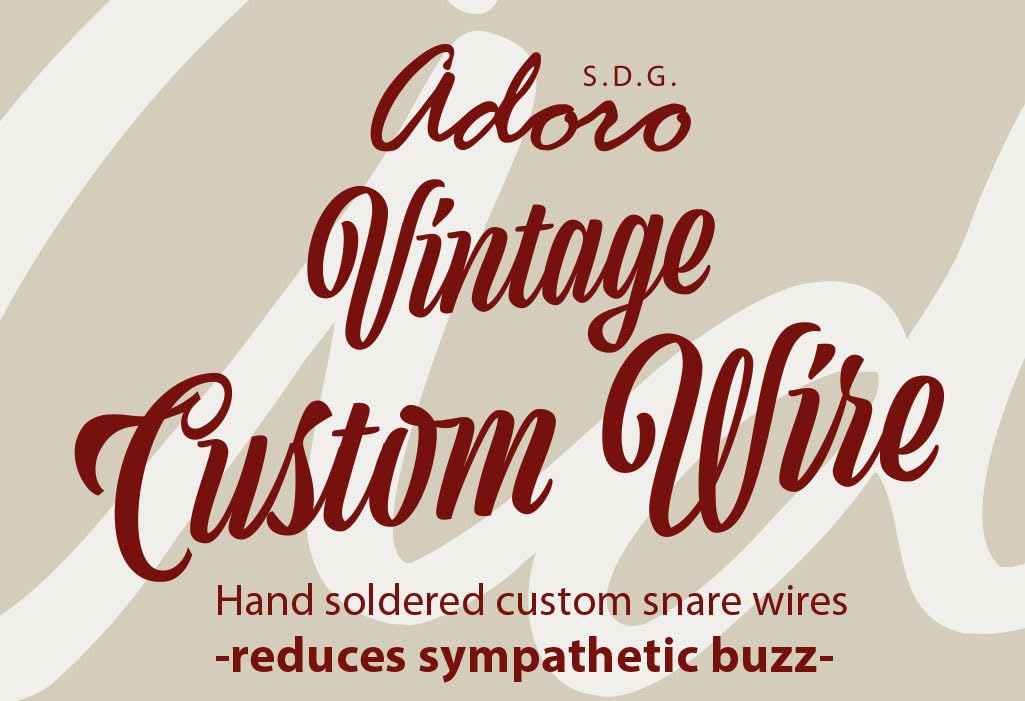 12" 12er Adoro Vintage Custom Wire -Phosphor Bronze Snareteppich mit 12 Drähten für reduzierte Lautstärke und weniger Mitrascheln, 1 Set