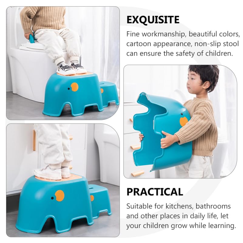 Image of Toddler Stool Anti-Slip Friction Foot Stool for Bathroom Kitchen Toilet Training Hand Washing 11.61 X 7.75 X 5.90 in Lightweight Kids