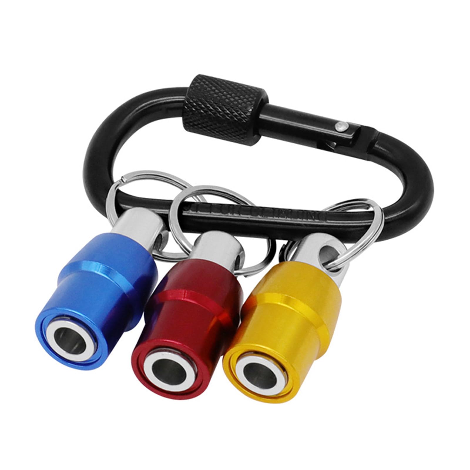 3Pcs 1 / 4inch Shanks Screwdriver Bit Holder Extension Screw Keychains for Drill Screwdriver BatchHead Keychains Bit Holder