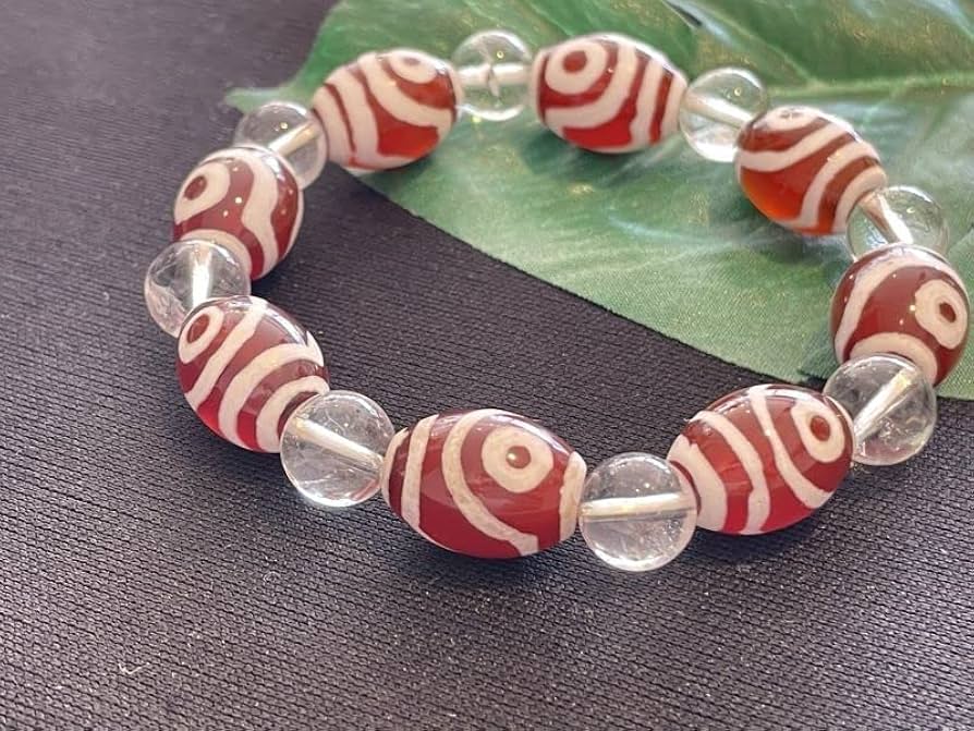 【新生活】二眼天珠と大人天珠ブレスレット～人間関係の御守り 人との絆を強め、恋愛面の障害を克服する！二眼天珠＆溶岩石