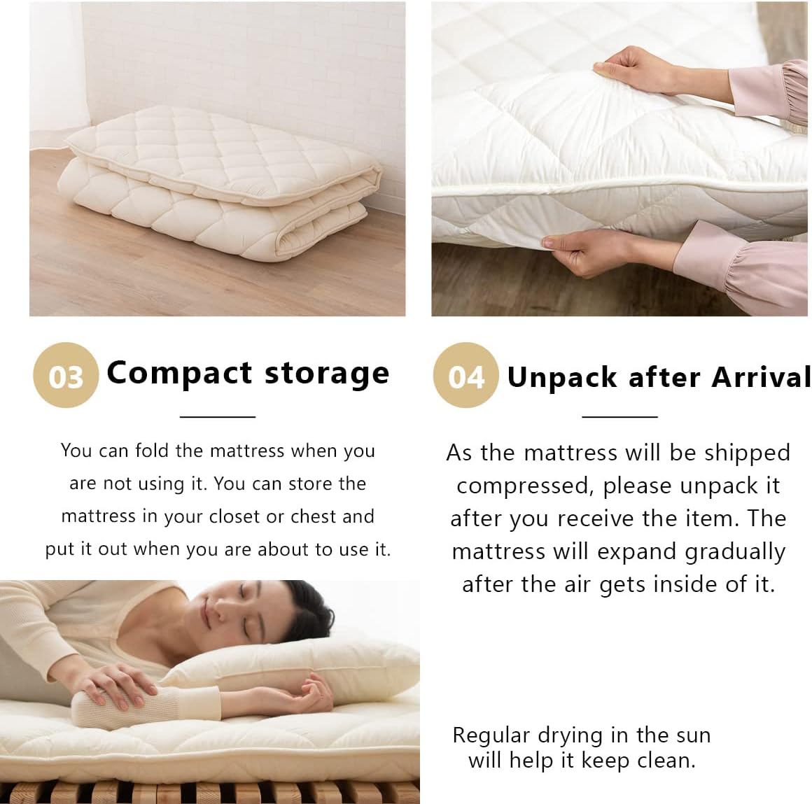 Japanese Floor Mattress EMOOR Futon Mattress CLASSE Single Made In