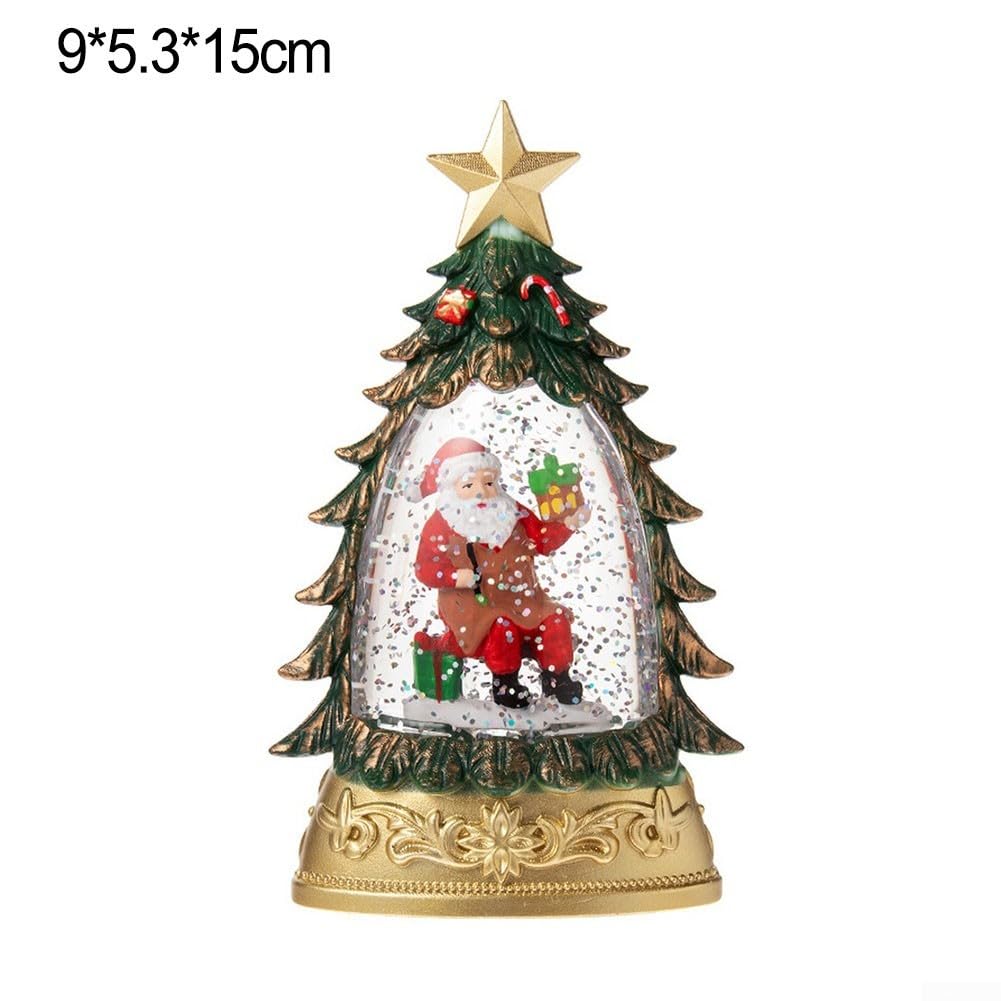 Sfera di cristallo luminosa, decorazione natalizia, 9 x 5 cm, per | Luci magiche, trasparenti per l'aspetto, dimensioni 9 x 5 cm, materiale plastico robusto, o verde