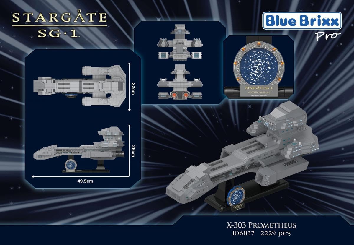BlueBrixx Pro 106837 Stargate X-303 Prometheus 2229 Building Blocks