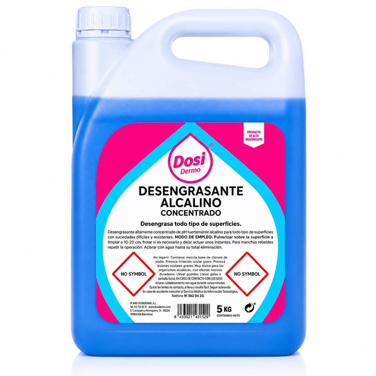 Desengrasante Alcalino Profesional Concentrado | Quitagrasas de Alta Eficacia para Cocinas, Campanas, Hornos y Talleres | Limpiador Industrial Multisuperficies