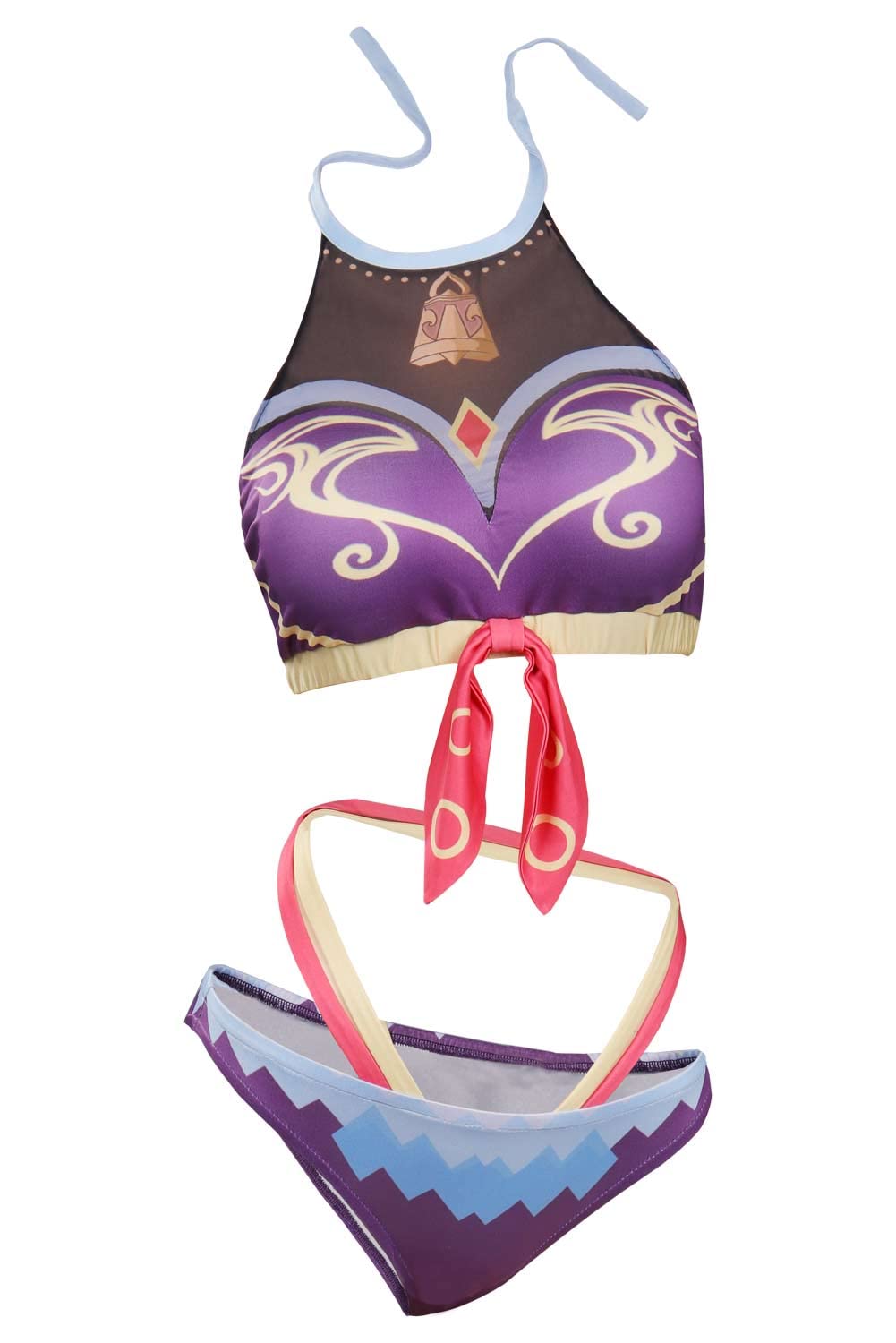 Wolancy Womens Genshin Impact Swimsuit Bikini Summer Bathing Suit Venti Cosplay Costume - XX-Large Ganyu / 2-piece