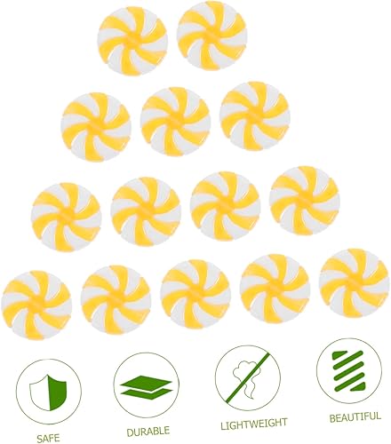 Miniatura 2 de NOLITOY 100 piezas de decoraciones de dulces de Navidad, cuentas redondas sueltas de Navidad, adornos de bastón de caramelo, adornos de Navidad,