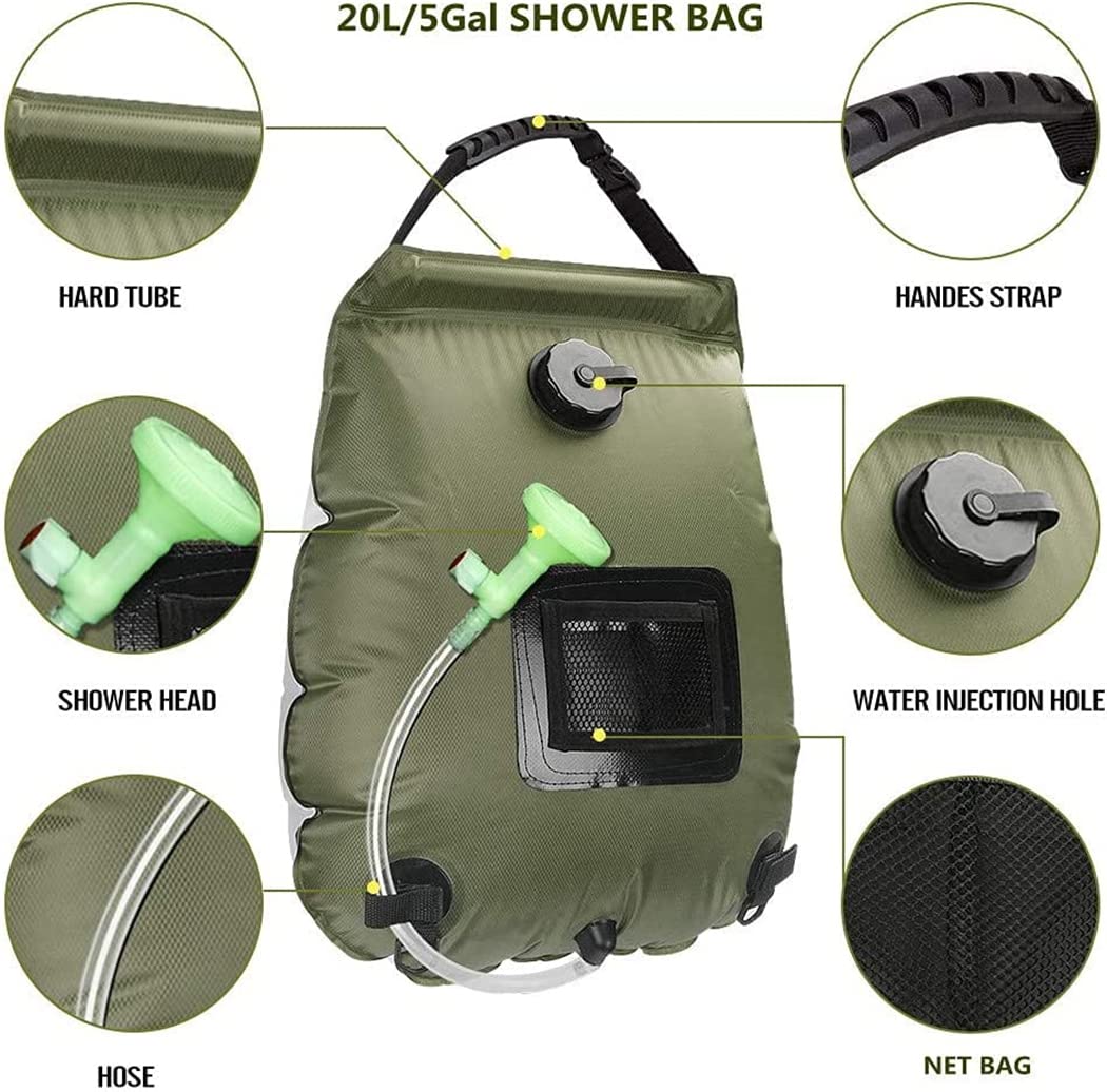 Swiss Military 20 Liter / 5 Gal Drinking Water Shower Bag – Camping, Bugout, New Old Stock