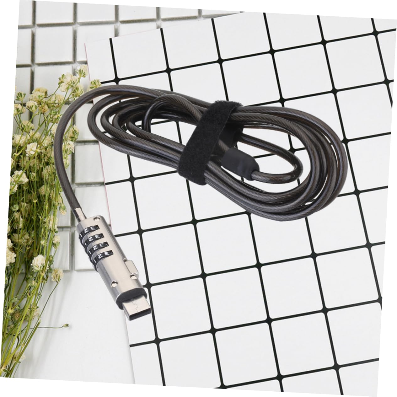 Generic Lock Antitheft USB Lock Password Lock for Lock Digital Device Lock Sponge Patch 360 Degree Rotation