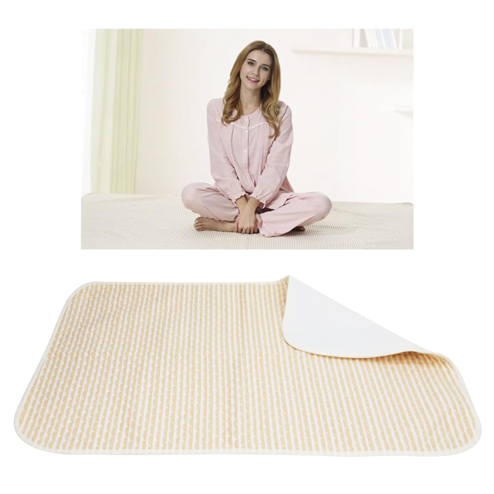 Reusable Incontinence Pee Pads,Absorbent Anti-Slip Bed Pads,Washable Waterproof Mattress Protector Under Pads for Bed Wetting Toddlers, Elderly, Women Postpartum,Kids